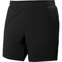 Black Helly Hansen Roam shorts with elastic waistband and lightweight fabric.