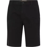 Black slim chino shorts by Blend BHMASON, featuring belt loops, button closure, and knee-length cut.