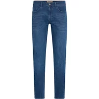 Blue slim jeans by Blend, featuring a classic five-pocket design and subtle fading on the thighs.