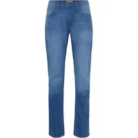 Blue slim jeans Blend BHTwister 20721374 with faded wash, classic five-pocket design, and button closure.
