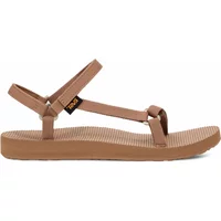 Brown Teva Original Universal slim sandals with adjustable straps and textured footbed.