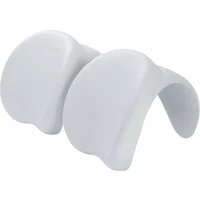 White Bestway spa headrests, curved ergonomic design, set of two, smooth surface for comfort.