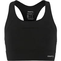 Black Craft Hypervent sports bra with racerback design and subtle logo on the front.