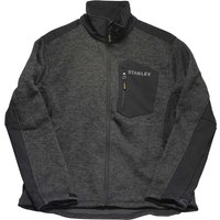 Dark gray Stanley Arizona zipped fleece jacket with black shoulder panels and chest pocket.
