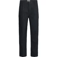 Black stretch trousers with a straight fit, belt loops, and front pockets by Casual Friday CFMarc.