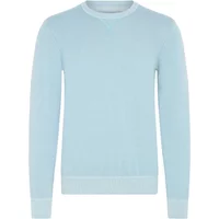 Light blue Blend BHAddo sweater, crew neck, long sleeves, ribbed cuffs and hem.