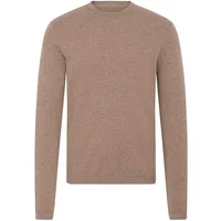 Brown "Sweater Blend Carlos" by Blend, featuring a crew neck and long sleeves, made from a soft knit fabric.