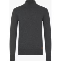 Dark gray "Sweater Blend Fibes" by Blend, featuring a turtleneck design and long sleeves, with a subtle texture.