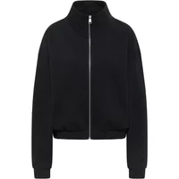 Black Ragwear Izzara Zip sweatshirt with high collar, full front zipper, and ribbed cuffs and hem.