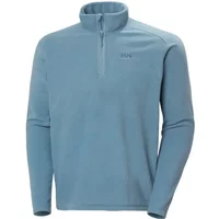 Blue Helly Hansen Daybreaker sweatshirt with quarter-zip, high collar, and subtle logo on chest.