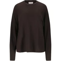 Black Athlecia Cardall women's sweatshirt with long sleeves and crew neck.