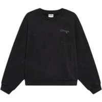 Black Diadora Avenue Lab sweatshirt, long sleeves, crew neck, subtle logo on chest.