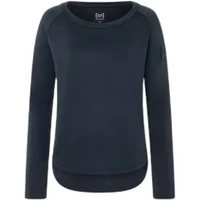 Black Super.Natural Everyday Bio Crew sweatshirt, long sleeves, round neck, curved hem, simple design.