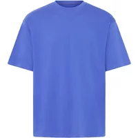 Blue Blend Kody Graphic T-shirt with short sleeves and crew neck, featuring a simple, solid color design.