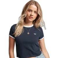 T-shirt court with contrasting edges organic cotton girl Superdry - image 2