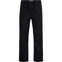 Black Blend BHMaxim Relaxed trousers with drawstring waist and straight leg design.
