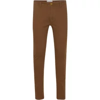 Brown Blend BHNatan trousers with slim fit, button closure, and belt loops.