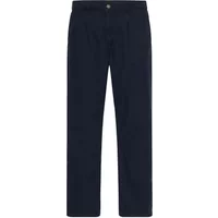 Navy blue Blend BHSun Maddox trousers with straight leg and button closure.