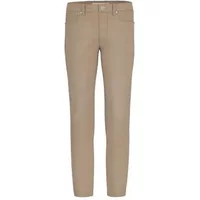 Beige Guess ANGELS trousers with slim fit, five-pocket design, and belt loops.