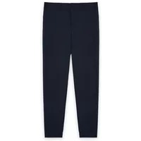 Navy blue Lyle & Scott Tech trousers, slim fit, flat front, with a straight leg and subtle stitching details.