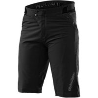 Black Troy Lee Designs Ruckus MTB shorts with adjustable waistband and subtle logo on the left leg.