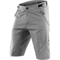 Gray Troy Lee Designs Skyline Air cycling shorts with zip pockets and button closure.