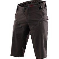 Black Troy Lee Designs Sprint Ultra MTB shorts with button closure and sleek, aerodynamic design.
