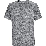 Black Under Armour Tech 2.0 short sleeve shirt, lightweight fabric, subtle logo on chest, crew neck, size L.