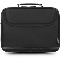 Black Urban Factory ACTIV'BAG clamshell case for 13/14'' laptops, with a handle and sleek design.