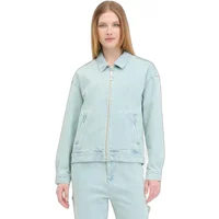 Light blue women's denim jacket by Ragwear Erissell, featuring a front zipper and classic collar.
