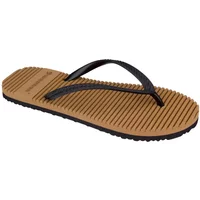 Brown Waimea® women's flip flop with black rope-style straps and ribbed sole.