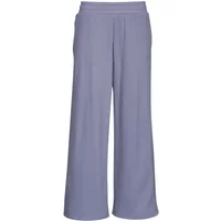 Wide leg women's joggers in light purple with elastic waistband and subtle Puma logo on hip.