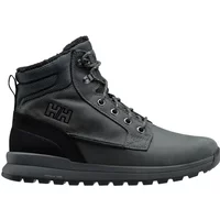Black Helly Hansen Kelvin LX winter boots with lace-up front, padded collar, and rugged sole.