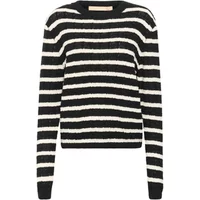 Black and white striped sweater, long sleeves, ribbed cuffs and hem, by CULTURE CUUrsula.