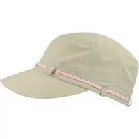 Beige women's baseball cap Eisglut Kilauea with pink stripe detail and adjustable strap.