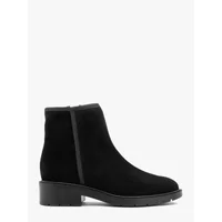 Black Ryłko Sasha women's ankle boots with low block heel and side zipper.