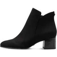 Black Tamaris women's ankle boots with block heel and sleek, minimalist design.