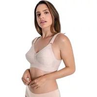 Beige women's bra by Sassa Flexicup, seamless design, adjustable straps, soft fabric, supportive fit.