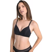Black Sassa Tempting Passion bra with thin adjustable straps and smooth cups.