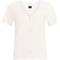 White short-sleeve women's cardigan by Protest Oval, featuring a V-neck and button-down front.