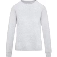 White women's crew neck sweatshirt by SG Originals, featuring long sleeves and a relaxed fit.