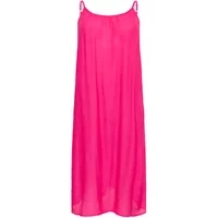 Pink KAFFE Curve Baya women's dress, sleeveless, loose fit, with thin straps and flowing fabric.