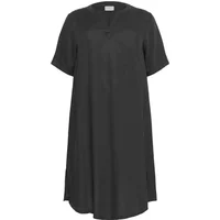 Black KAFFE Curve KCMille Kaftan dress with short sleeves and a relaxed fit.