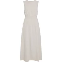 Sleeveless white maxi dress by Moss Copenhagen with a gathered waist and flowing skirt.