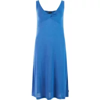 Blue sleeveless women's dress by Protest Stila with a scoop neckline and knee-length hem.