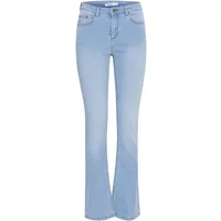 Light blue women's flare jeans with high waist and classic five-pocket design by b.young BYLuni.