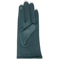 Dark teal women's gloves Ichi Pammi with touchscreen fingertip and sleek design.
