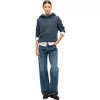 Women's half-brushed logo hoodie sweatshirt Superdry Essential - image 2