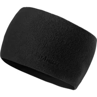 Black Johaug Fusion 2.0 women's headband with subtle logo, soft fleece texture, and wide design.