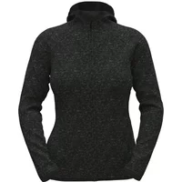 Black women's hooded fleece Stedman Lux with front pockets and a high collar.